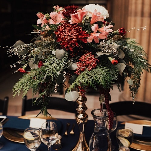 Tall Winter Centerpiece